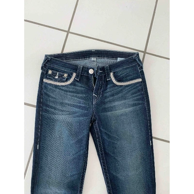 Pre-owned True Religion Straight Jeans In Blue