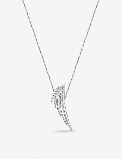 Shop Shaun Leane Women's Silver Quill Sterling Silver Drop Necklace