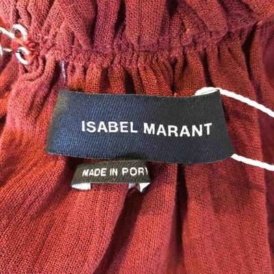 Pre-owned Isabel Marant Burgundy Cotton  Top