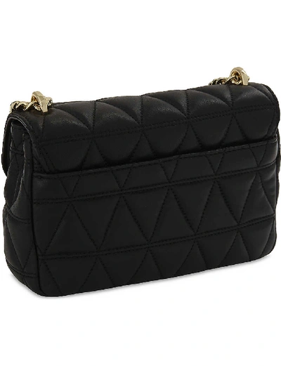 Shop Michael Michael Kors Sloan Small Quilted Leather Cross-body Bag In Black