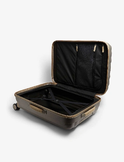 Shop Samsonite Lite-cube Prime Four Wheel Suitcase 68cm In Matt Ivory Gold