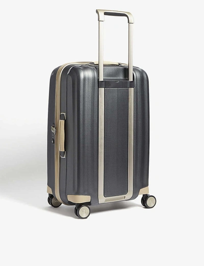 Shop Samsonite Lite-cube Prime Four Wheel Suitcase 68cm In Matt Graphite