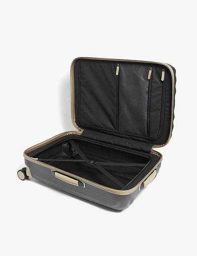 Shop Samsonite Lite-cube Prime Four Wheel Suitcase 68cm In Matt Graphite