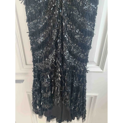 Pre-owned Theia Mid-length Dress In Black
