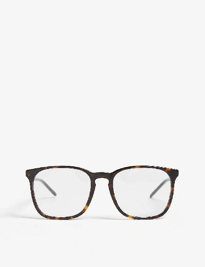 Shop Ray Ban Ray-ban Women's Havana Rx5387 Square-frame Optical Glasses