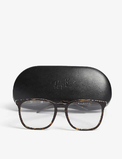 Ray Ban Rx5387 Square-frame Optical Glasses In Havana | ModeSens