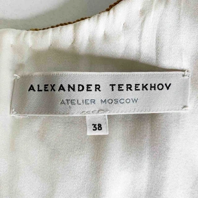 Pre-owned Alexander Terekhov Silk Mini Dress In White