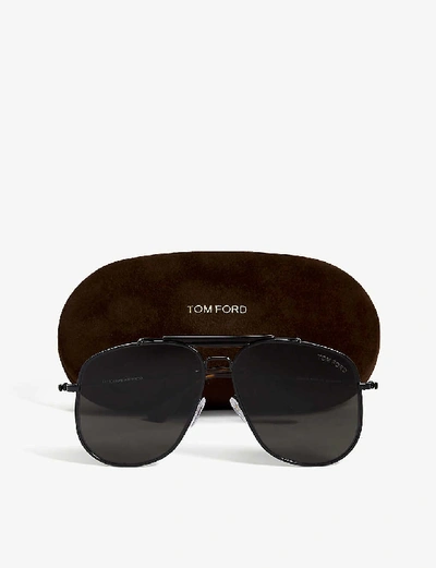 Shop Tom Ford Conner Aviator Sunglass In Black