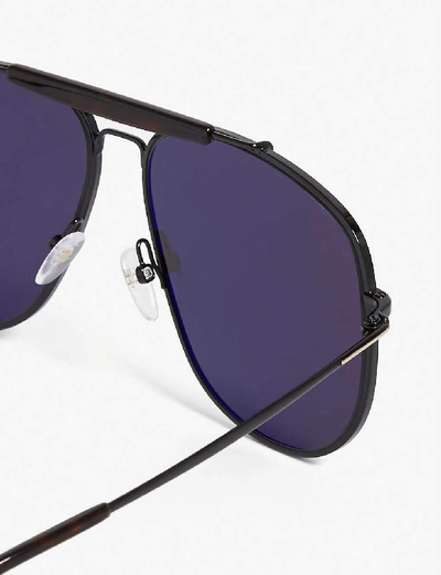 Shop Tom Ford Conner Aviator Sunglass In Black