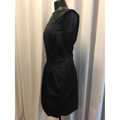 Pre-owned Nina Ricci Silk Mid-length Dress In Black