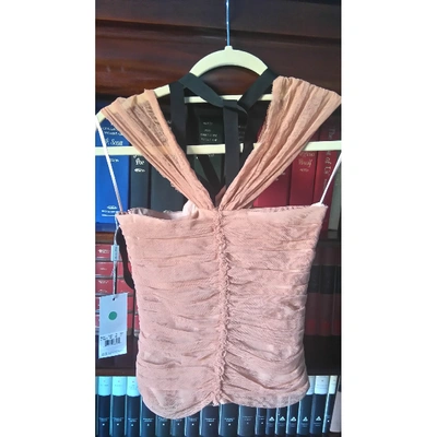 Pre-owned Alberta Ferretti Camisole In Beige