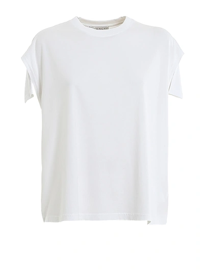 Shop Givenchy Cut-out Sleeves T-shirt In White