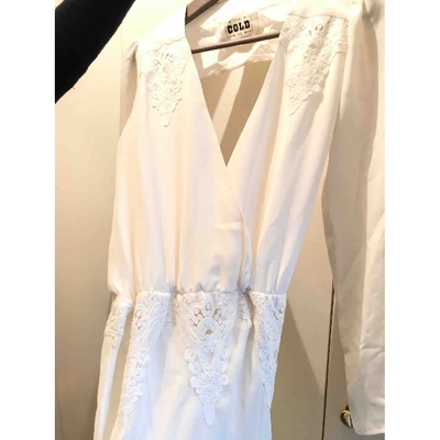 Pre-owned Stone Cold Fox White Silk Dress
