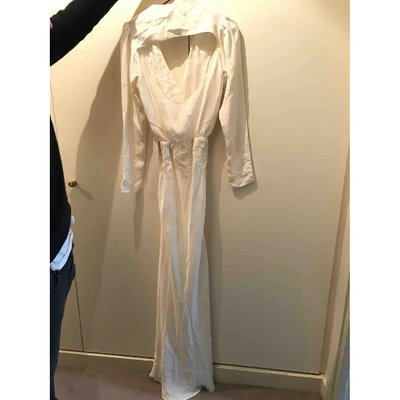 Pre-owned Stone Cold Fox White Silk Dress