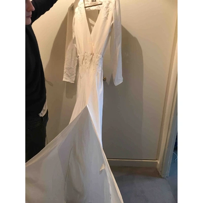 Pre-owned Stone Cold Fox White Silk Dress