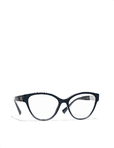Pre-owned Cat-eye Glasses In Blue