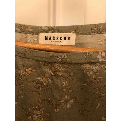 Pre-owned Masscob Silk Maxi Dress In Green