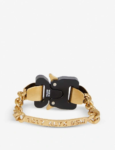 Shop Alyx River Chain-link Brass Buckle Bracelet In Gld0001-gold