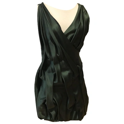 Pre-owned Maison Rabih Kayrouz Silk Mid-length Dress In Green