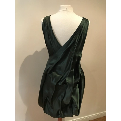 Pre-owned Maison Rabih Kayrouz Silk Mid-length Dress In Green