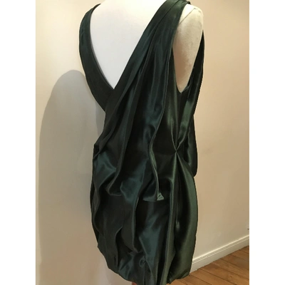 Pre-owned Maison Rabih Kayrouz Silk Mid-length Dress In Green