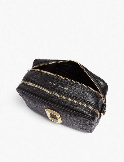 Shop Marc Jacobs Softshot 21 Leather Cross-body Bag In Black