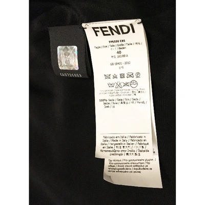 Pre-owned Fendi Beige Silk Coat