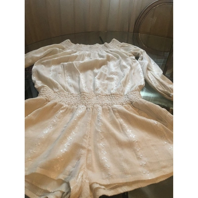 Pre-owned Ralph Lauren Beige Cotton Jumpsuit