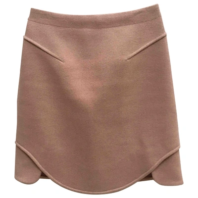 Pre-owned Carven Beige Wool Skirt
