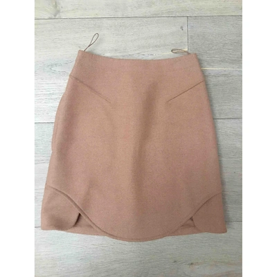 Pre-owned Carven Beige Wool Skirt