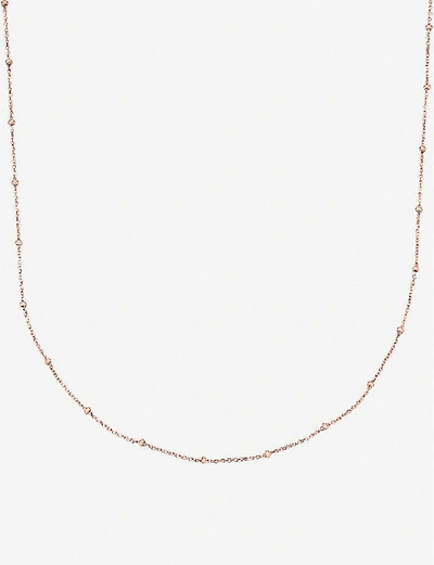 Shop Monica Vinader Womens Rose Gold 18ct Rose-gold Vermeil Chain Necklace