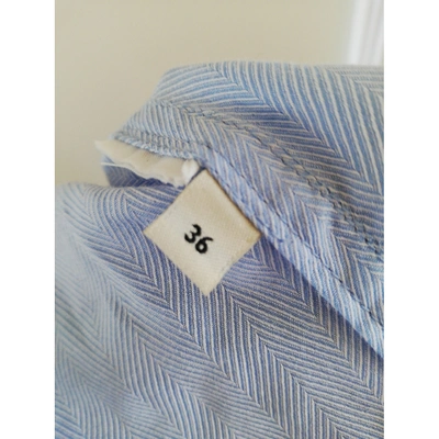 Pre-owned By Malene Birger Linen Shirt In Blue