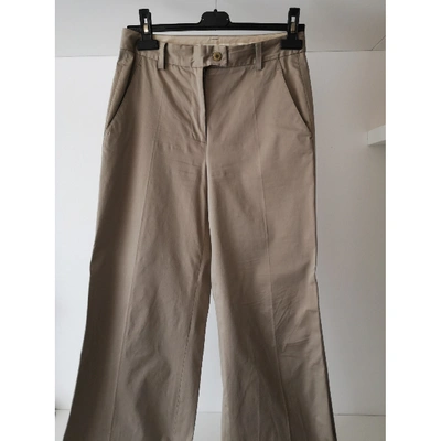 Pre-owned Dkny Large Pants In Beige