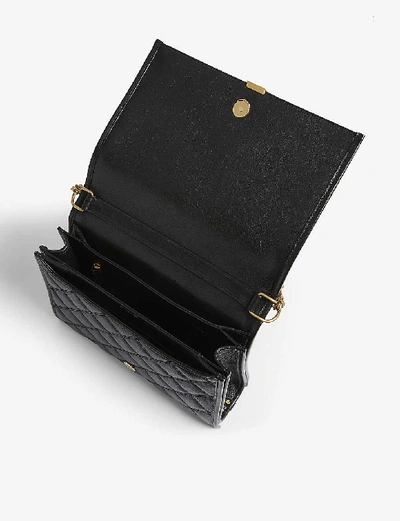 Shop Saint Laurent Becky Small Leather Shoulder Bag In Black