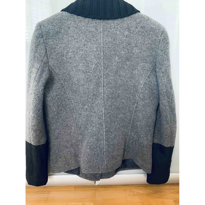 Pre-owned Theory Wool Jacket In Grey