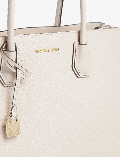 Shop Michael Michael Kors Mercer Pebbled Leather Tote In Soft Pink
