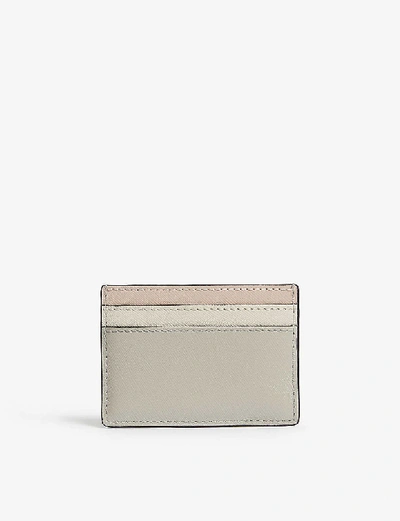 Shop Marc Jacobs Leather Cardholder In Dust Multi