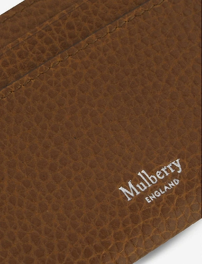 Shop Mulberry Grained Leather Card Holder In Brown