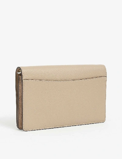 Shop Coach Hayden Leather Cross-body Wallet In Lh/taupe