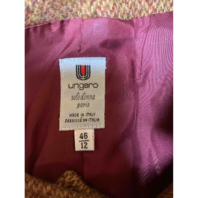 Pre-owned Emanuel Ungaro Burgundy Wool Jacket