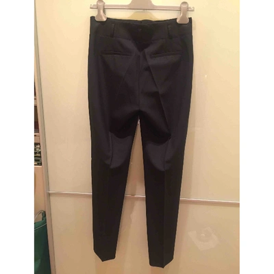 Pre-owned Theory Black Wool Trousers