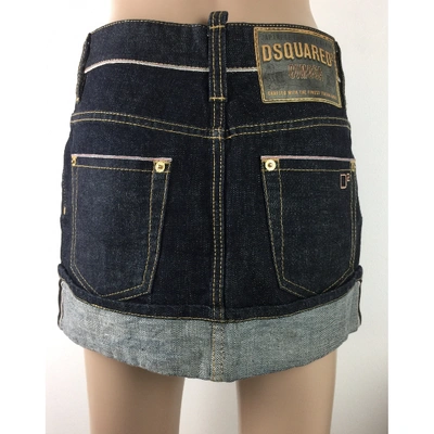 Pre-owned Dsquared2 Blue Cotton Skirt