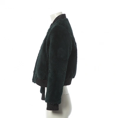 Pre-owned Fendi Green Rabbit Jacket