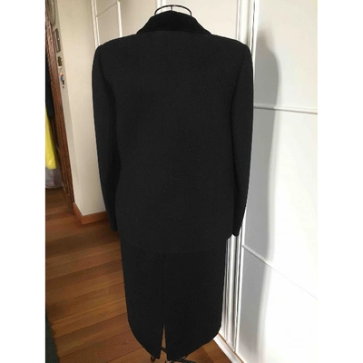 Pre-owned Marchesa Wool Dress In Black