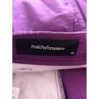 Pre-owned Peak Performance Purple Cotton Shorts