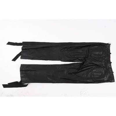 Pre-owned Dior Black Leather Trousers