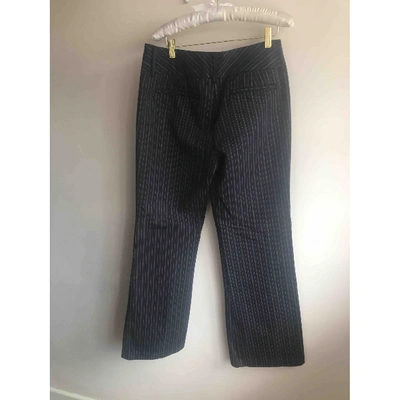 Pre-owned Tommy Hilfiger Navy Cotton Trousers