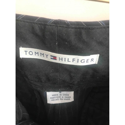 Pre-owned Tommy Hilfiger Navy Cotton Trousers