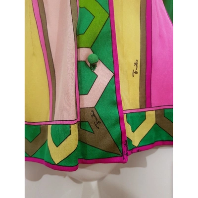 Pre-owned Emilio Pucci Silk Blouse In Green