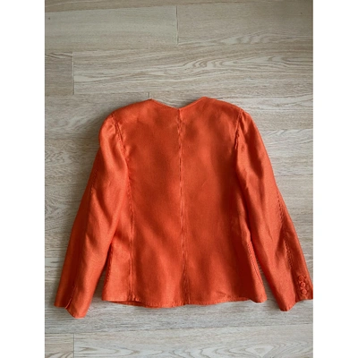 Pre-owned Krizia Linen Jacket In Orange